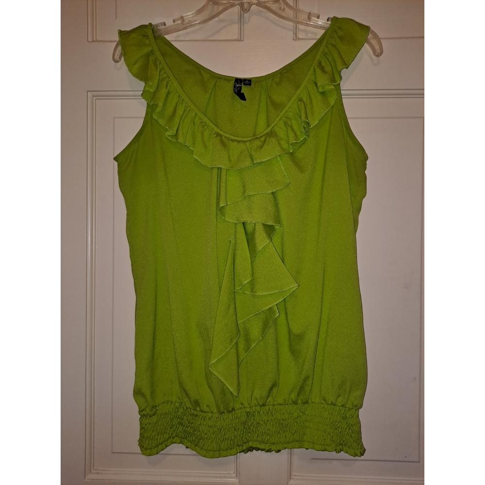 Women’s sleeveless ruffle blouse summer travel party sporty holiday shirt top